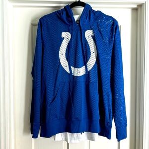 NWT Indianapolis Colts Jersey hoodie with Colts Tank top XL